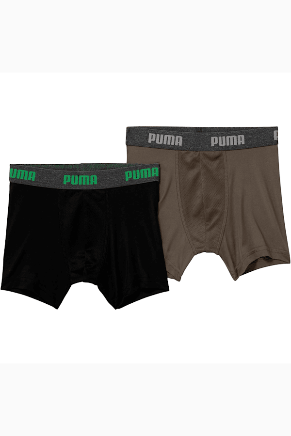 Puma Big Boy's Boxer Briefs Underwear 3-Pairs Cotton Stretch Red/Black